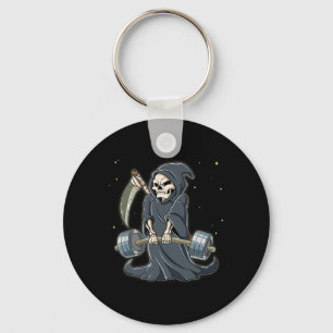 Grim Reaper Gym Weight Training Deadlift Key Ring