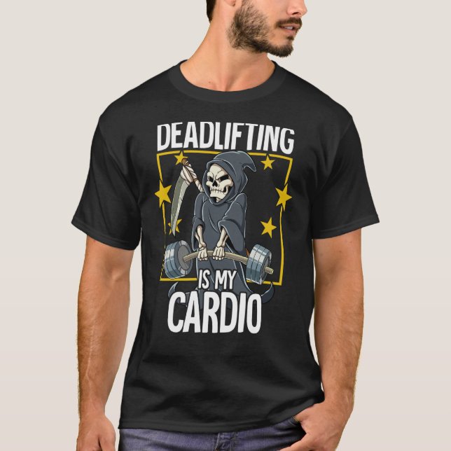 Grim Reaper Gym Weight Training Deadlift T-Shirt (Front)