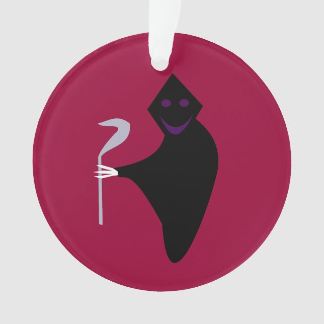 Grim Reaper Halloween Acrylic Ornament (Front)