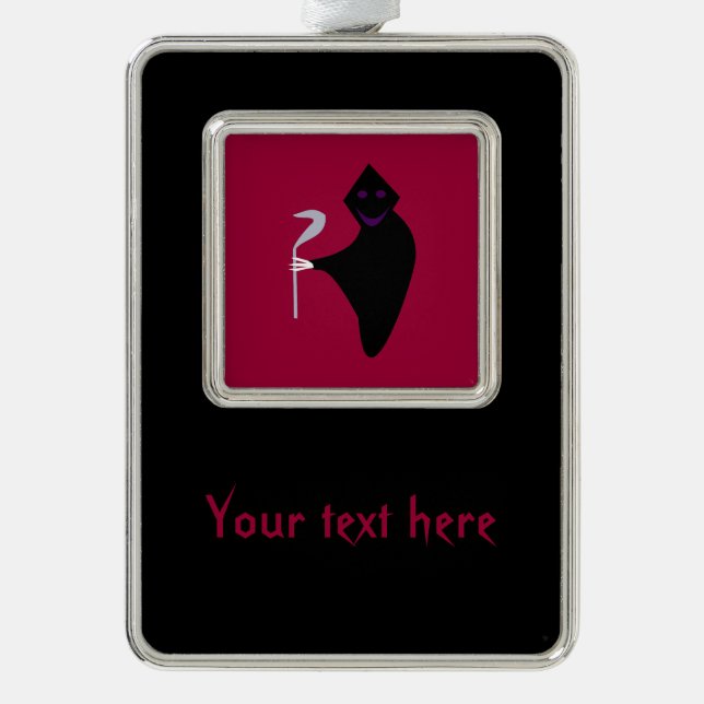 Grim Reaper Halloween Custom Ornament (Front)