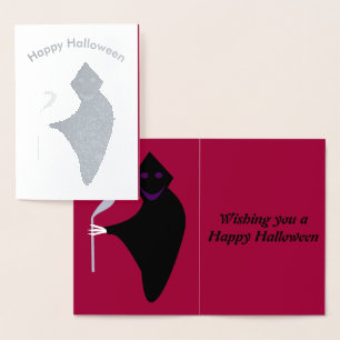 Grim Reaper Halloween Foil Card