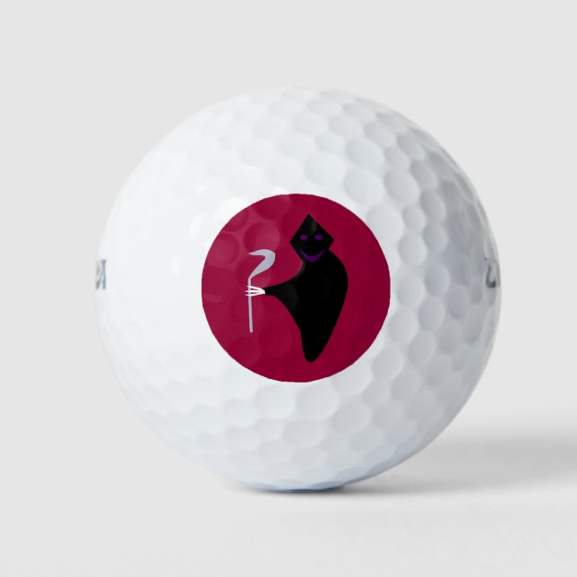 Grim Reaper Halloween Golf Ball (Front)