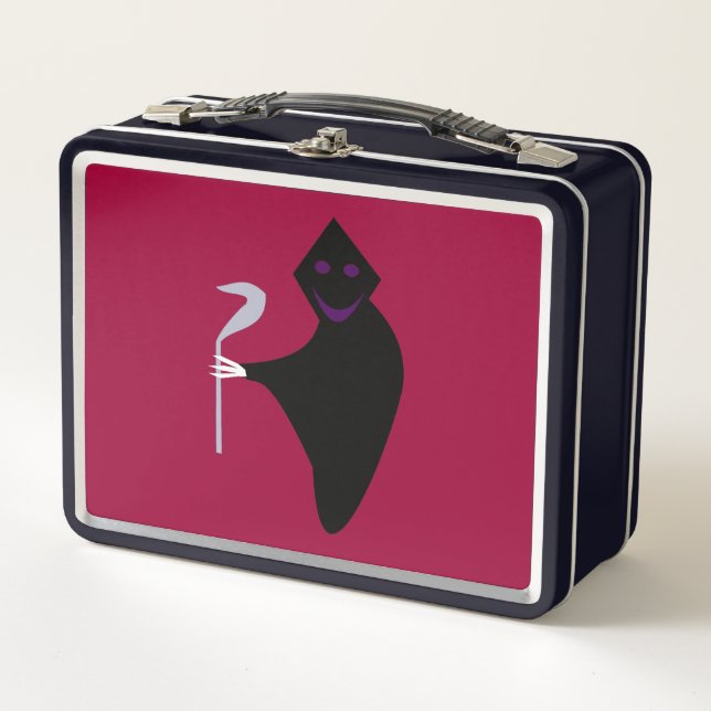 Grim Reaper Halloween Metal Lunchbox (Front)