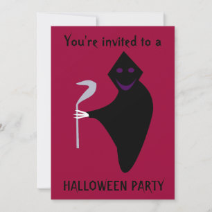 Grim Reaper Halloween Party Customisable Invitatio Invitation