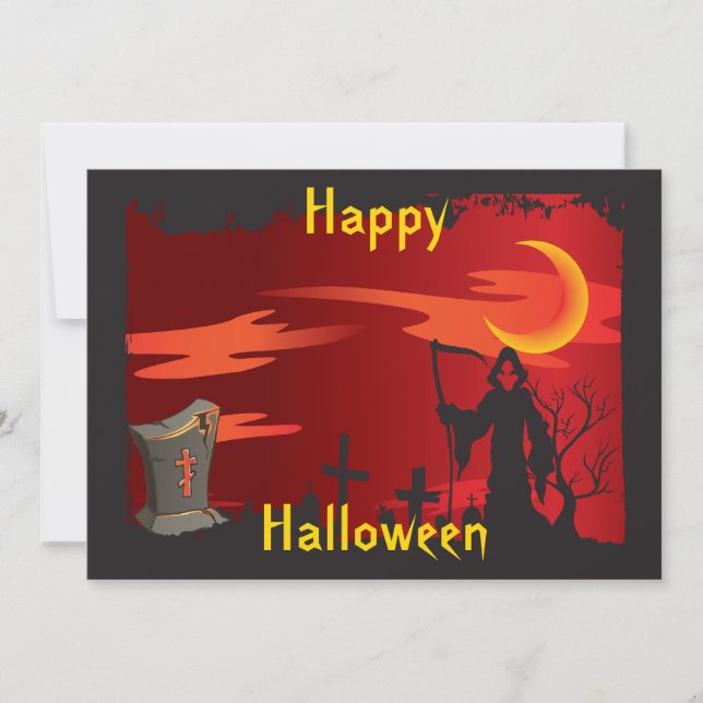 Grim Reaper Halloween Party Invitation (Front)