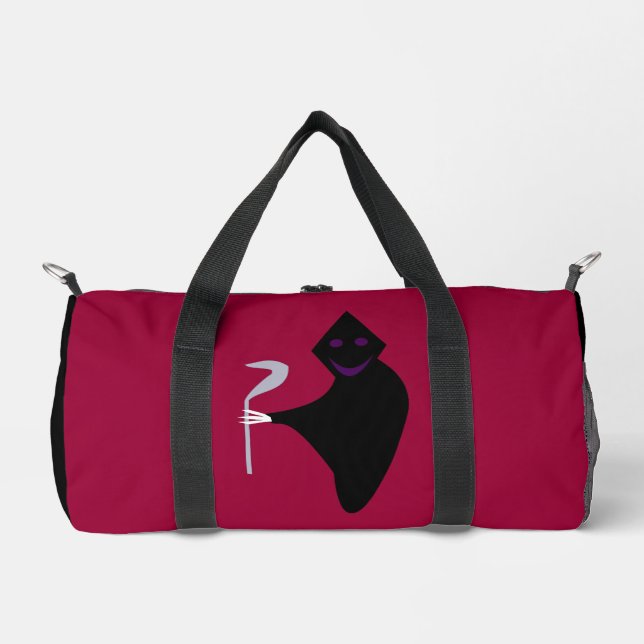 Grim Reaper Halloween Patterned Duffle Bag (Front)