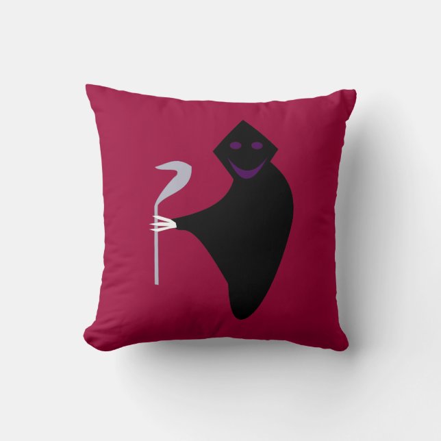 Grim Reaper Halloween Pillow (Front)