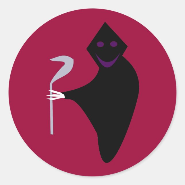 Grim Reaper Halloween Stickers (Front)