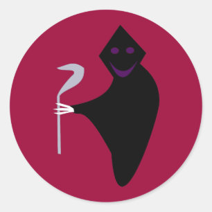 Grim Reaper Halloween Stickers