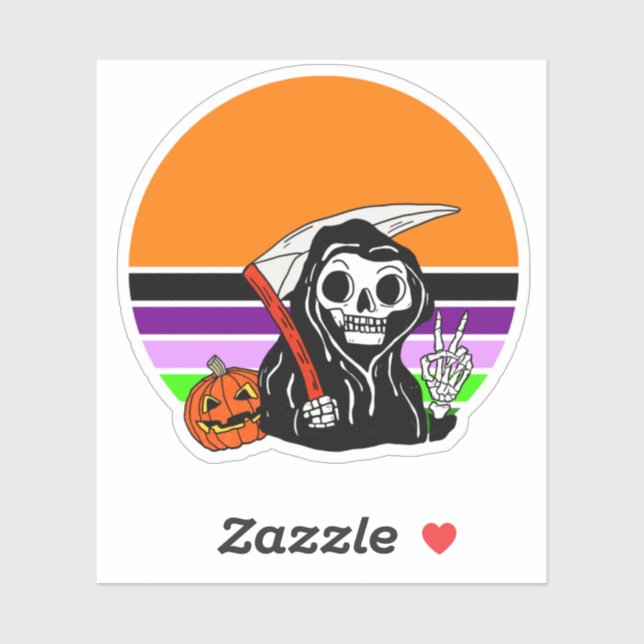 Grim Reaper - Halloween Sunset Jack O'Lantern (Sheet)