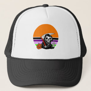 Grim Reaper - Halloween Sunset Jack O'Lantern Trucker Hat