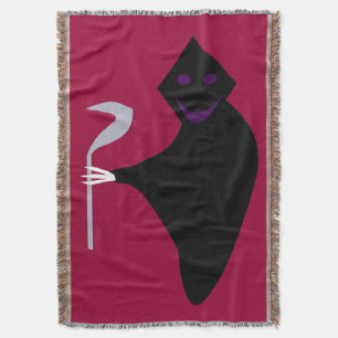 Grim Reaper Halloween Throw Blanket