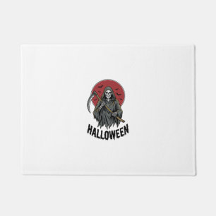 Grim Reaper Halloween Vintage Engraving Art_1 Doormat