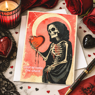 Grim Reaper Heart Gothic Valentine’s Day Holiday Card