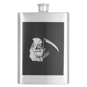 Grim Reaper Hip Flask