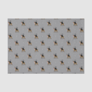 Grim Reaper on a Reindeer Tissue Paper