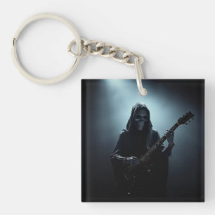 Grim reaper on stage with guitar key ring