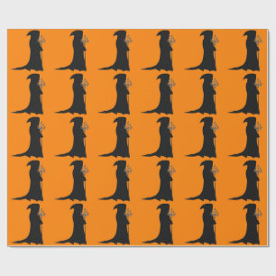 Grim Reaper Orange Wrapping Paper