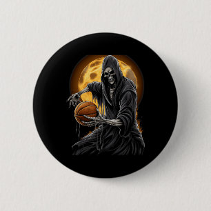 Grim Reaper Playing Bysketbyll Graphic Tees For Me 6 Cm Round Badge