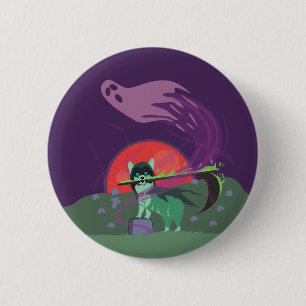 Grim Reaper Puppy 6 Cm Round Badge
