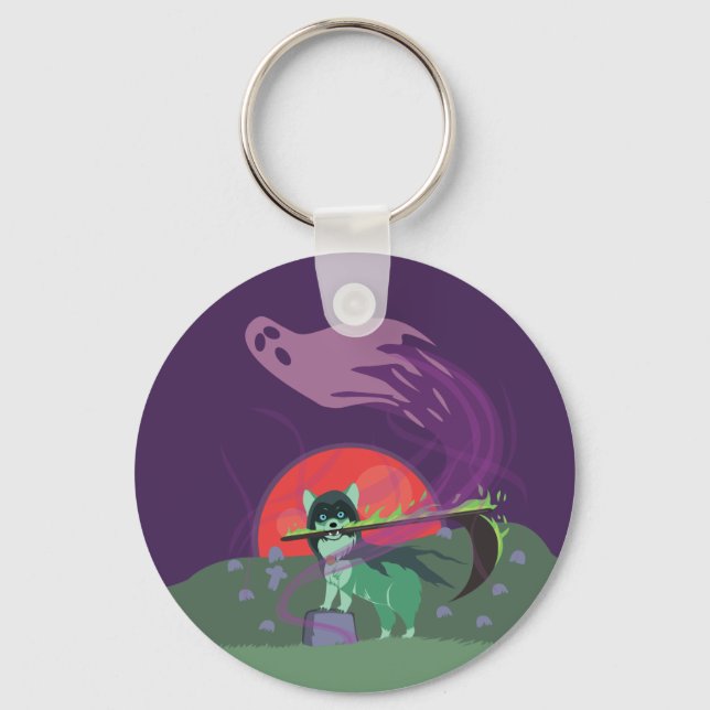 Grim Reaper Puppy Key Ring (Front)