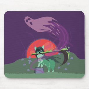 Grim Reaper Puppy Mouse Pad