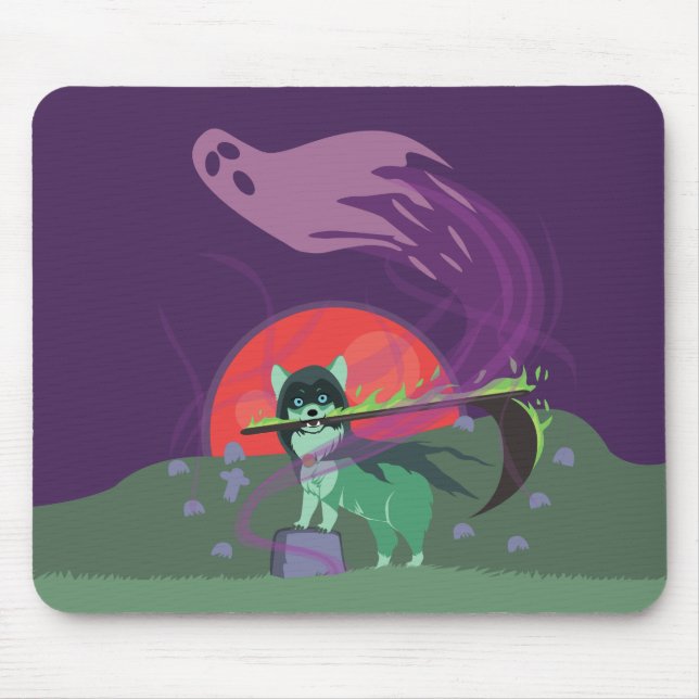 Grim Reaper Puppy Mouse Pad (Front)
