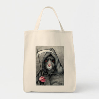 Grim Reaper Rat Halloween tote bag