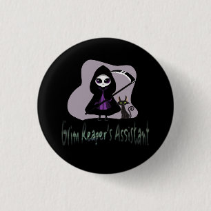 Grim Reaper’s Assistant cute grim reaper 3 Cm Round Badge
