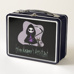 Grim Reaper’s Assistant cute grim reaper Metal Lunch Box