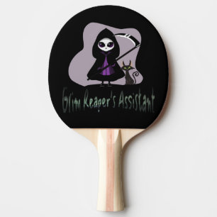 Grim Reaper’s Assistant cute grim reaper Ping Pong Paddle