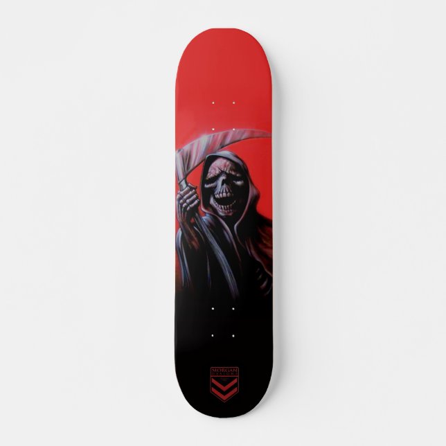 Grim Reaper Skate Deck by Morgan Designs (Front)