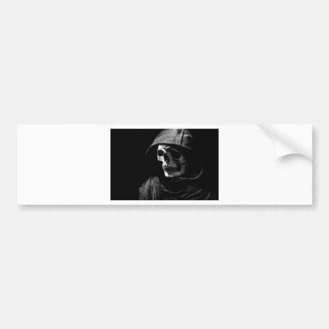 Grim Reaper Skull Bumper Sticker (Front)