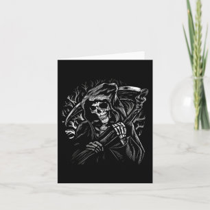 grim reaper skull death scythe dead gothic horror card