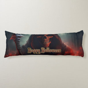 Grim Reaper Skull Halloween Spooky Art Body Cushion