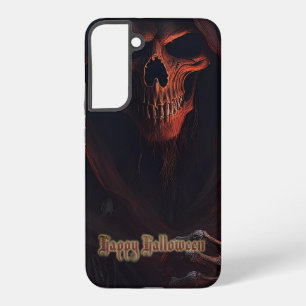 Grim Reaper Skull Halloween Spooky Art Samsung Galaxy Case