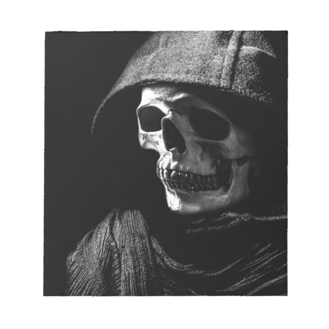 Grim Reaper Skull Notepad (Front)