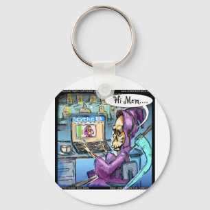 Grim Reaper & Skythe Funny Gifts Cards & Tees Key Ring