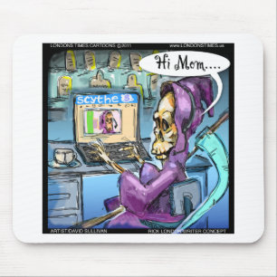 Grim Reaper & Skythe Funny Gifts Cards & Tees Mouse Pad
