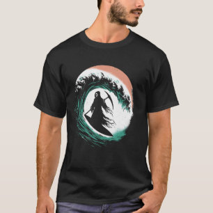 Grim Reaper Surfing - Spooky Halloween Costume Sur T-Shirt
