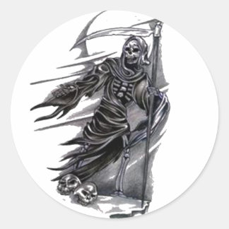 Grim Reaper Taking Souls Classic Round Sticker