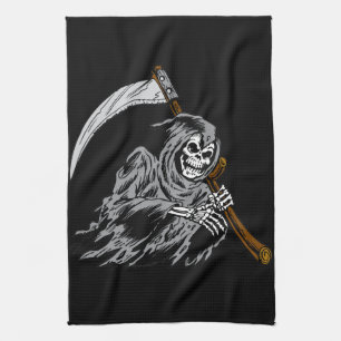 Grim Reaper Tea Towel