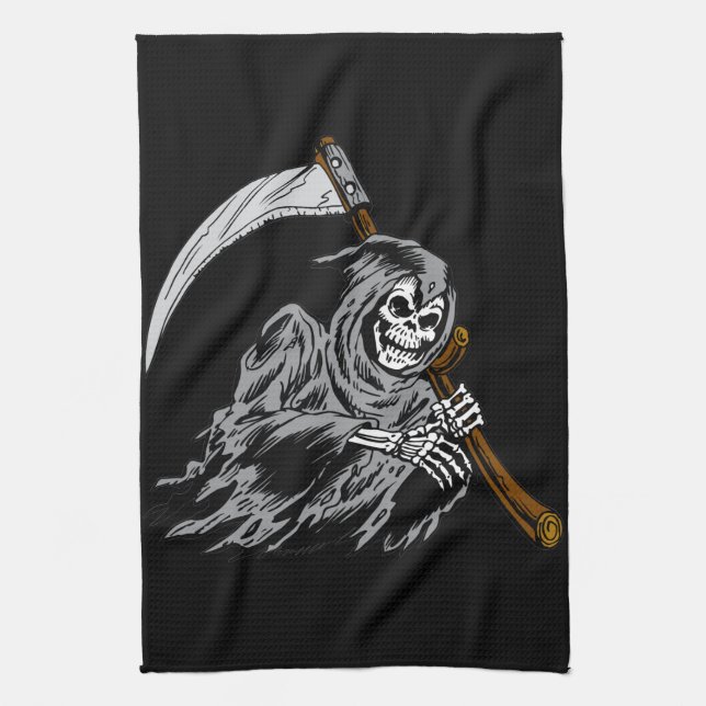 Grim Reaper Tea Towel (Vertical)