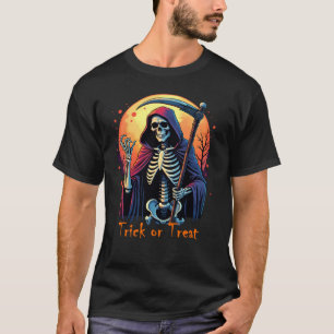 Grim Reaper Trick or Treat Halloween Tee