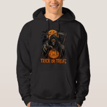 Grim Reaper Trick or Treat Scary Halloween Pumpkin