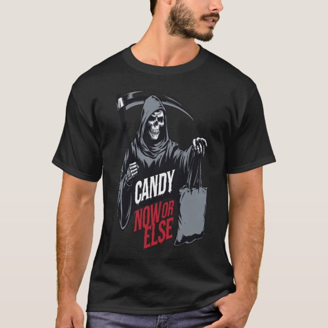 Grim reaper Trick or treat T-Shirt (Front)