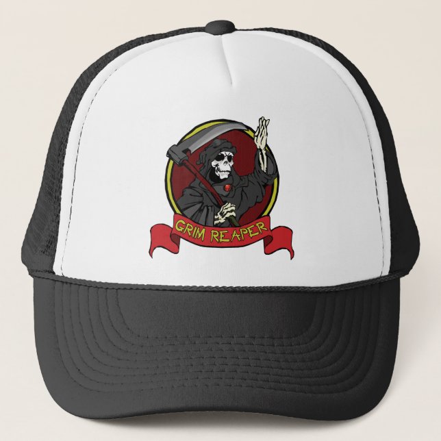 Grim Reaper Trucker Hat (Front)