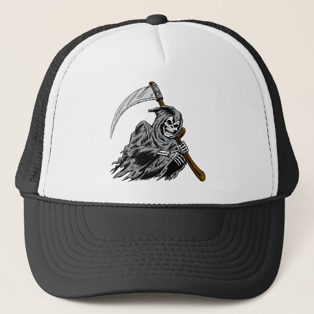 Grim Reaper Trucker Hat (Front)