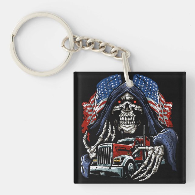 Grim Reaper Trucker Key Ring (Front)