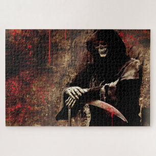 Grim Reaper with Machete Jigsaw Puzzle